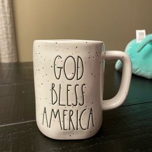 Rae Dunn speckled god bless america mug